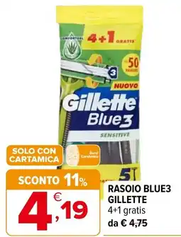 Iperal Rasoio Blue3 Gillette offerta