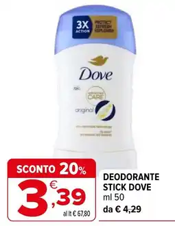 Iperal Deodorante stick Dove offerta