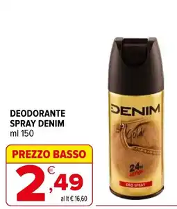 Iperal Deodorante spray denim denim gold offerta