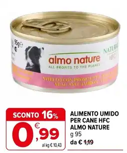 Iperal Alimento umido per cane HFC Almo Nature offerta