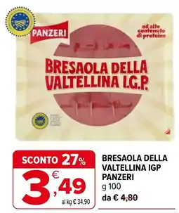 Iperal Bresaola della Valtellina IGP Panzeri offerta