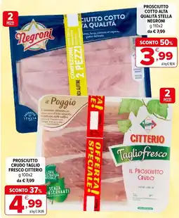 Iperal Prosciutto cotto alta qualità stella negroni offerta