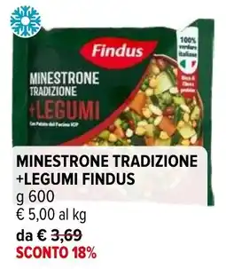 Iperal Minestrone tradizione +legumi Findus offerta