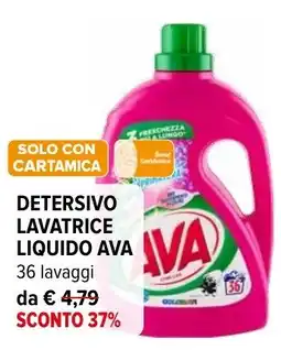 Iperal Detersivo lavatrice liquido Ava offerta