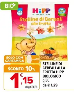 Iperal Stelline di Cereali alla Frutta Hipp Biologico offerta