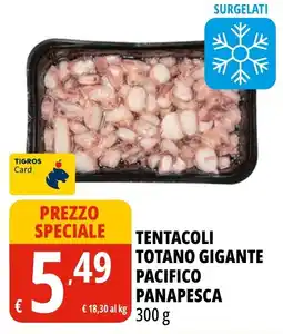 Tigros Tentacoli totano gigante pacifico panapesca offerta