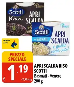 Tigros Apri scalda riso Scotti offerta
