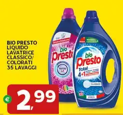 Extra Supermercati Bio Presto liquido lavatrice classico offerta
