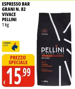 Tigros Espresso bar grani n. 82 vivace pellini offerta