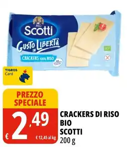 Tigros Crackers di riso bio Scotti offerta