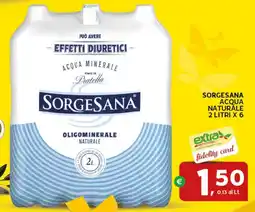 Extra Supermercati Sorgesana acqua naturale offerta