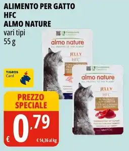 Tigros Alimento per gatto HFC Almo Nature offerta