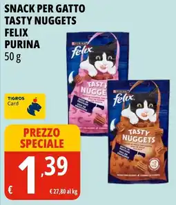 Tigros Snack per gatto Tasty Nuggets Felix Purina offerta