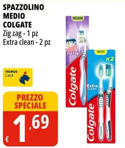 Tigros Spazzolino medio Colgate offerta