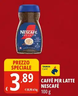 Tigros Caffè per latte Nescafé offerta