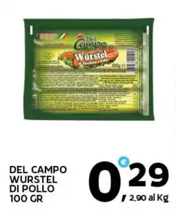 Extra Supermercati Del Campo Wurstel di pollo offerta
