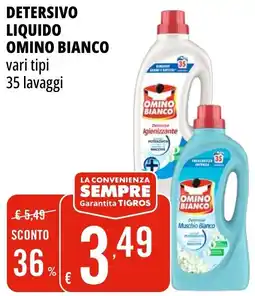 Tigros Detersivo liquido Omino Bianco offerta