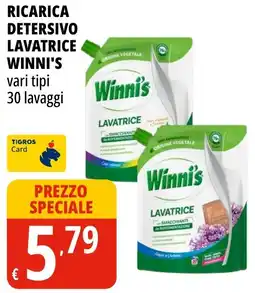 Tigros Ricarica detersivo lavatrice Winni's offerta