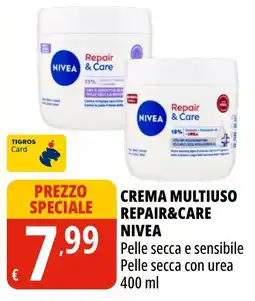 Tigros Crema multiuso Repair&Care Nivea offerta