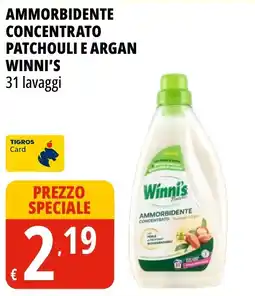 Tigros Ammorbidente concentrato patchouli e argan Winni's offerta