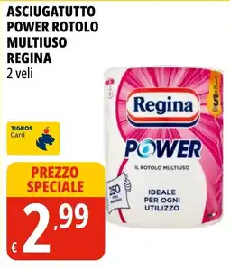 Tigros Asciugatutto power rotolo multiuso regina offerta
