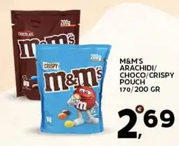 Extra Supermercati M&M'S Arachidi/Choco/Crispy Pouch offerta
