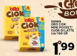 Extra Supermercati Saiwa Oro Ciok Mini/Pocket/Cuor di Latte offerta