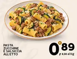 Extra Supermercati Pasta zucchine e salsiccia all'etto offerta