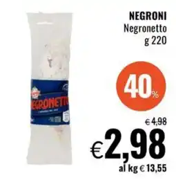 Famila Negroni Negronetto offerta