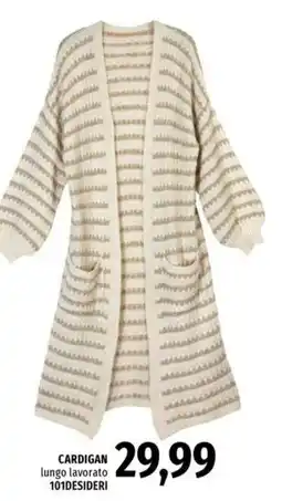 Famila Cardigan lungo lavorato 101DESIDERI offerta