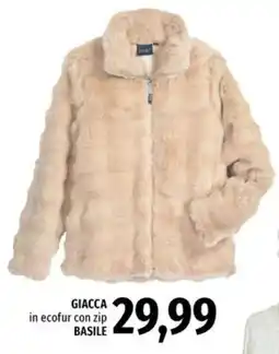 Famila Giacca in ecofur con zip Basile offerta