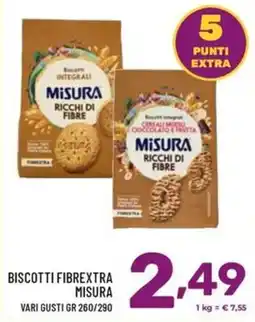 Il Centesimo Biscotti Fibrextra Misura offerta