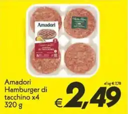 Iper Super Conveniente Amadori Hamburger di tacchino offerta