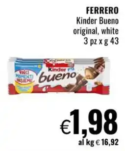 Famila Kinder Bueno original, white offerta