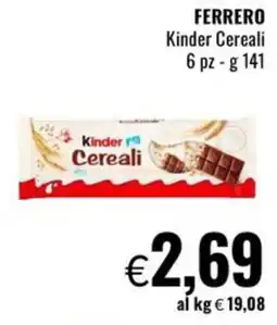 Famila Ferrero Kinder Cereali offerta