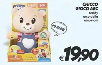 Iper Super Conveniente Chicco Gioco ABC teddy orso delle emozioni offerta