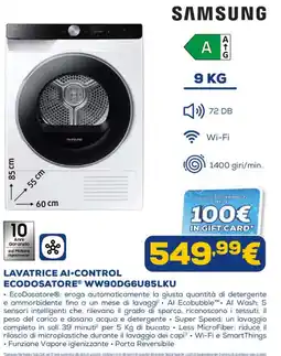 Euronics Lavatrice AI-Control Ecodosatore® offerta