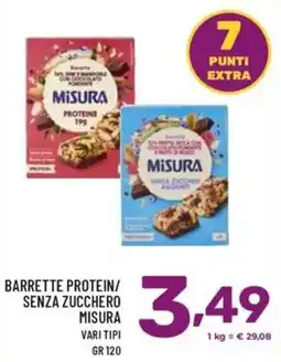 Il Centesimo Barrette protein senza zucchero Misura offerta