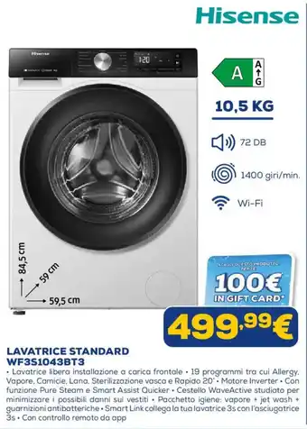 Lavatrice standard Hisense