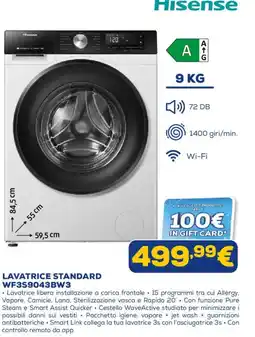 Euronics Lavatrice standard Hisense offerta