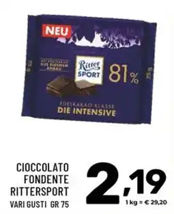 Il Centesimo Cioccolato fondente RitterSport offerta