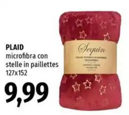 Famila Plaid Sequin microfibra con stelle in paillettes offerta