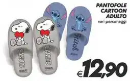 Iper Super Conveniente Pantofole cartoon adulto offerta