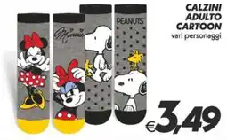 Iper Super Conveniente Calzini adulto cartoon offerta