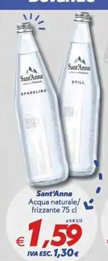 Iper Super Conveniente Sant'Anna Acqua naturale/frizzante offerta