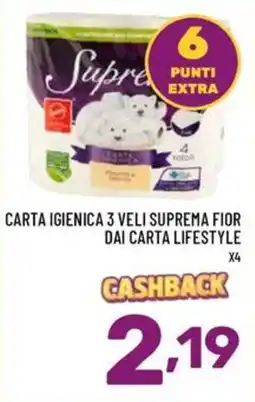 Il Centesimo Carta igienica 3 veli Suprema Fior offerta