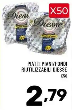 Il Centesimo Piatti Piani/Fondi Riutilizzabili Diesse offerta