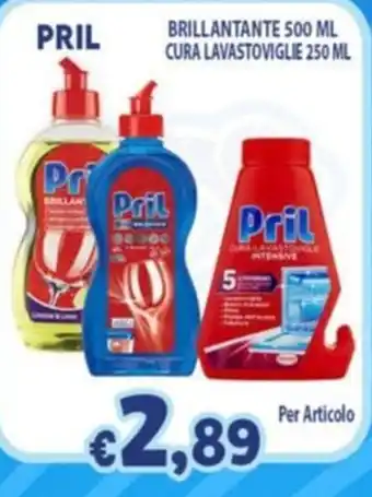 Pril brillantante e cura lavastoviglie