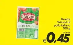 Iper Super Conveniente Beretta Würstel di pollo italiano offerta