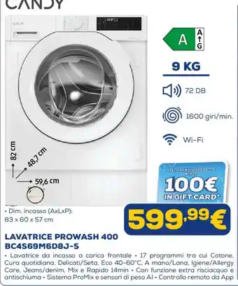 Lavatrice Prowash 400 Candy